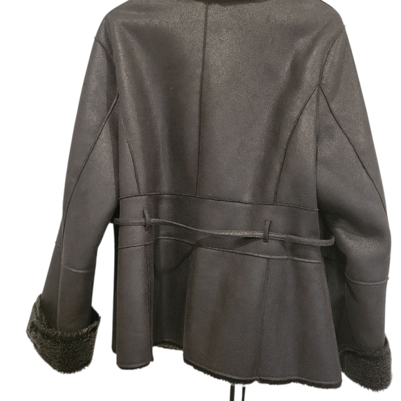 Terry Lewis Faux Suede Jackey Lined With Pockets Stylish Cute L - Picture 7 of 10